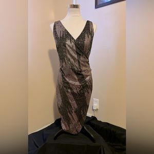 Weekends in the City Midi Dress - Black/Rose Gold